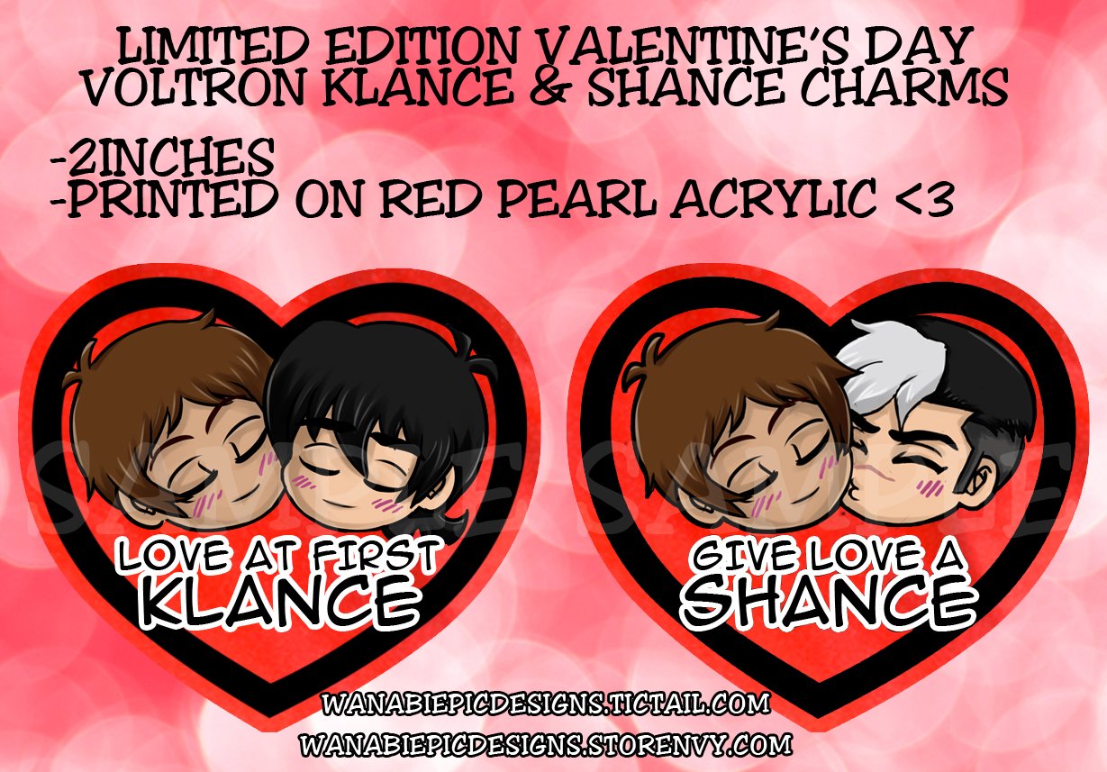 DISCOUNT Voltron VDay KLANCE & SHANCE Pearl Acrylic Charms –  wanabiepicdesigns